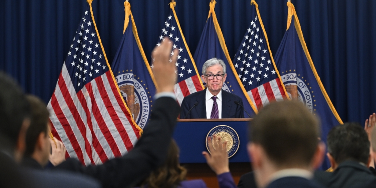 US Fed chair Jerome Powell said 'policy uncertainty' had led some members of the bank's rate-setting committee to dial back the number of cuts they expect to make in 2025 / ©AFP