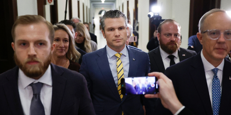 US President-elect Donald Trump's nominee to be Secretary of Defense Pete Hegseth has been meeting Senate Republicans on Capitol Hill - but his nomination to run the Pentagon is looking precarious / ©AFP