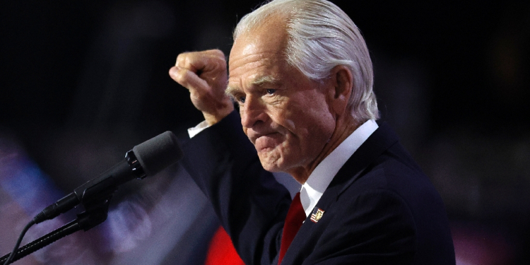 Former director of the US Office of Trade and Manufacturing Policy Peter Navarro speaks at the 2024 Republican National Convention in Milwaukee, Wisconsin, on July 17, 2024 / ©AFP