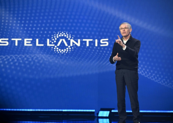 Stellantis CEO Carlos Tavares, pictured in January 2023, was made chief executive when PSA and Fiat-Chrysler merged to form the new group. ©AFP