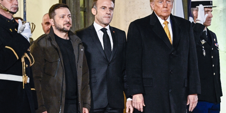 Zelensky met Trump and Macron at the presidential palace in Paris  / ©AFP