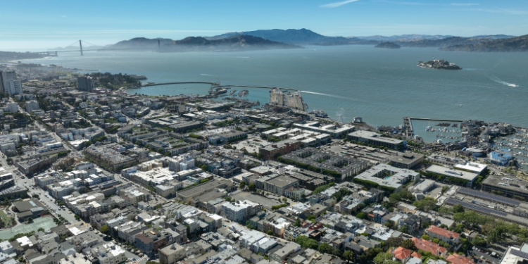 San Francisco Bay, which could face tsunami waves. ©AFP