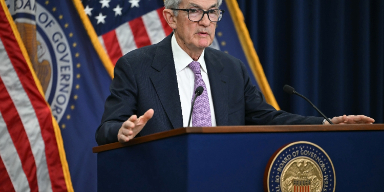 Fed Chair Jerome Powell has said he does not plan to step down before his current term ends in 2026 / ©AFP