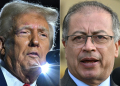 US President Donald Trump's immigration crackdown has put him at odds with Colombian President Gustavo Petro (R) / ©AFP