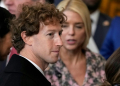 Meta CEO Mark Zuckerberg, pictured here at US President Donald Trump's inauguration on January 20, 2025, says the giant tech company is building a new datacenter so big it would cover much of Manhattan. ©AFP