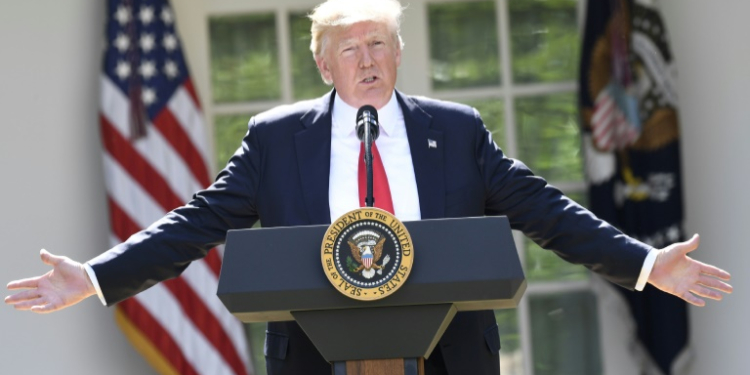 On his first day back in the White House, Donald Trump announced the US withdrawal from the Paris accord. ©AFP