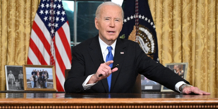 US President Joe Biden delivers his farewell address to the nation from the Oval Office of the White House in Washington, DC, on January 15, 2025. / ©AFP