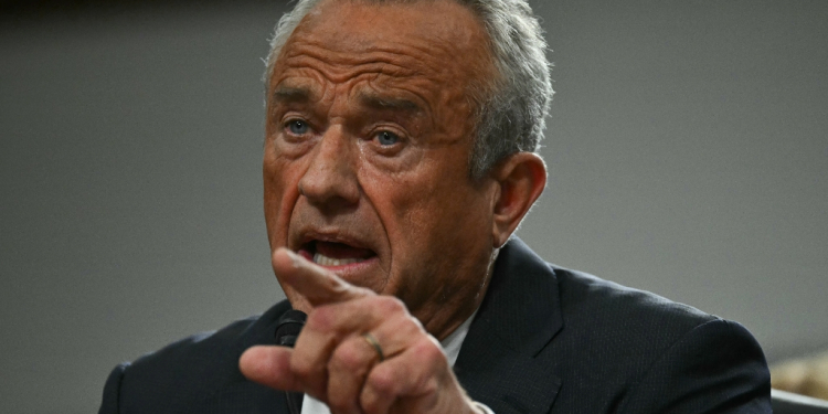 Robert F. Kennedy Jr. during a Senate hearing on his nomination to be Health and Human Services Secretary / ©AFP