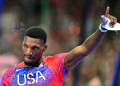 100 m bronze medallist at the Paris Olympics, Fred Kerley of the USA, was arrested on Thursday by Miami Beach police.. ©AFP