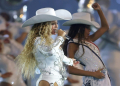 Beyonce, shown here performing with her daughter Blue Ivy during an NFL game on Christmas Day 2024, is the artist with the most Grammys ever. ©AFP