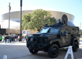 Members of a Louisiana State Police SWAT team stand guard outside of the Superdome ahead of the Sugar Bowl on January 2, 2025 in New Orleans, Louisiana. ©AFP