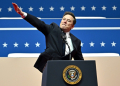 Elon Musk's gesture at a rally for US President Donald Trump has generated controversy for its resemblance to a Nazi salute. ©AFP