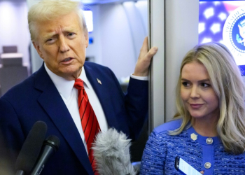 US President Donald Trump spoke to reporters on Air Force One after departing Florida. ©AFP