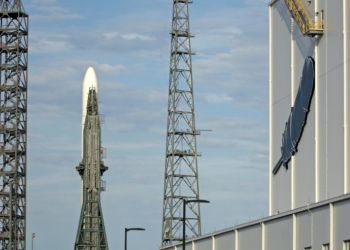 Blue Origin's New Glenn rocket sits on the launch pad at the Kennedy Space Center in Cape Canaveral, Florida, on January 11, 2025. ©AFP