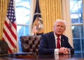 US President Donald Trump speaks to journalists in the Oval Office of the White House in Washington, DC, on January 30, 2025.  / ©AFP