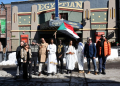 Directors of new documentary 'Khartoum' walked through Park City, Utah with the Sudanese flag, ahead of a historic premiere at Sundance film festival. ©AFP