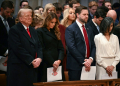 President Donald Trump attends the National Prayer Service at the Washington National Cathedral. ©AFP