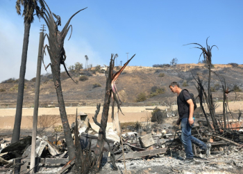 The emergency alert system in Los Angeles was the first many people heard of the need to flee when huge wildfires erupted this week. ©AFP