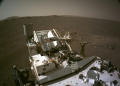 This NASA photo released on February 24, 2021, shows images from NASA's Mars 2020 Perseverance rover in Jezero Crater on February 21, 2021. ©AFP