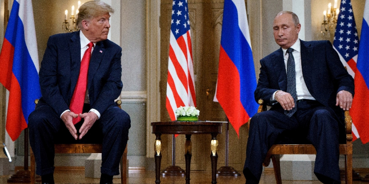 Both Trump and Putin, seen here in 2018, have said they are ready to meet for talks on Ukraine / ©AFP