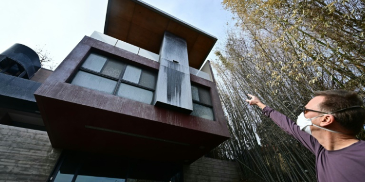 Michael Kovac's home, which is constructed with fire-resistant materials, survived the Los Angeles fires unscathed. ©AFP