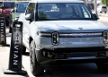 Shares of Rivian and other electric vehicle companies fell after US President Donald Trump issued an executive order targeting the EV industry  / ©AFP