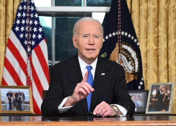 US President Joe Biden delivering his farewell address to the nation from the Oval Office of the White House / ©AFP