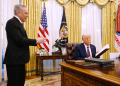 David Sacks, pictured in the Oval Office with Donald Trump, is the president's new AI Czar / ©AFP