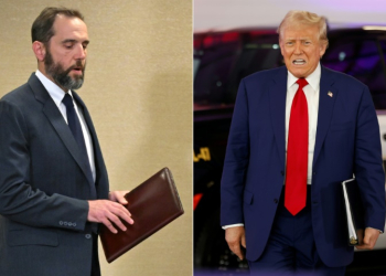 This combination of pictures shows Special Counsel Jack Smith in Washington, DC in June 2023 and Donald Trump in Michigan in August 2024, when he was the Republican president candidate. ©AFP