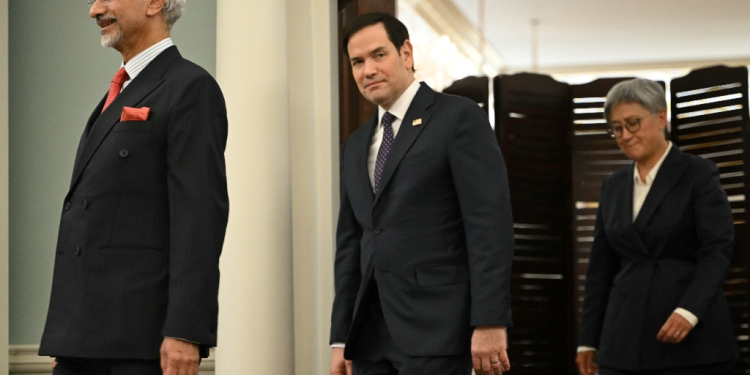 US Secretary of State Marco Rubio (C) is a long-time China hawk / ©AFP