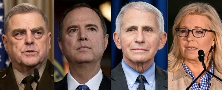 Pardoned to protect them from Trump's revenge -- retired general Mark Milley, US Representative Adam Schiff, Anthony Fauci and US Representative Liz Cheney. ©AFP