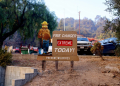 Winds gusting up to 88 miles (142 kilometers) an hour and extremely dry conditions were combining to create an 'extremely critical' fire risk. ©AFP