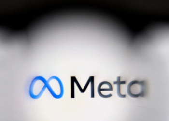 This photo illustration created in January 8, 2025, in Germany, shows the media giant Meta's logo displayed on a smartphone. ©AFP