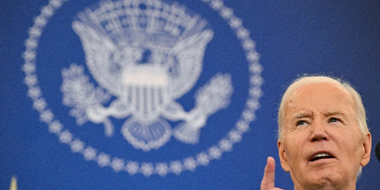 US President Joe Biden speaks at the State Department in Washington, DC, on January 13, 2025, as he delivers his final foreign policy speech. / ©AFP