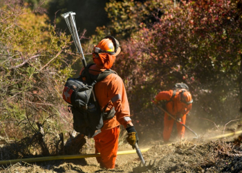 More than 900 inmates are working alongside firefighters in the battle to tame wildfires in Los Angeles. ©AFP