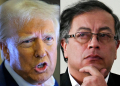 US President Donald Trump has clashed with Colombian President Gustavo Petro over deportations / ©AFP