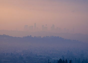 Wildfires roaring around Los Angeles have left much of the reagion wreathed in toxic smoke. ©AFP